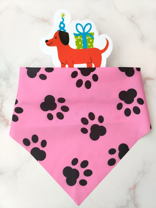 Pañoleta para Mascotas Huellitas Rosa