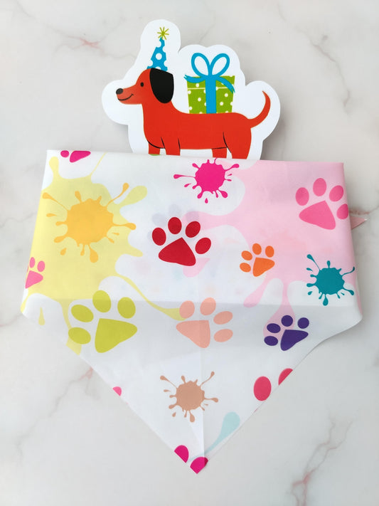 Pañoleta para Mascotas Huellitas y Manchitas