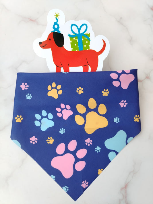 Pañoleta para Mascotas Huellitas Lila