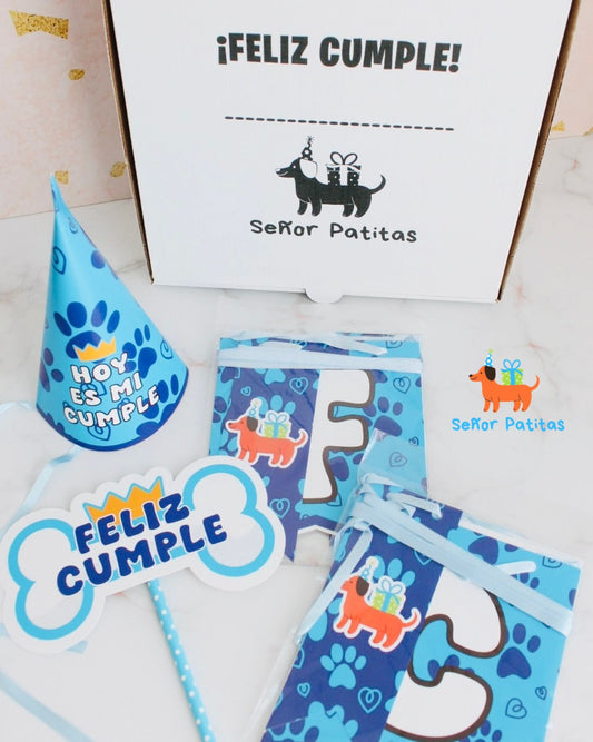 Kit Deco Señor Patitas Azul