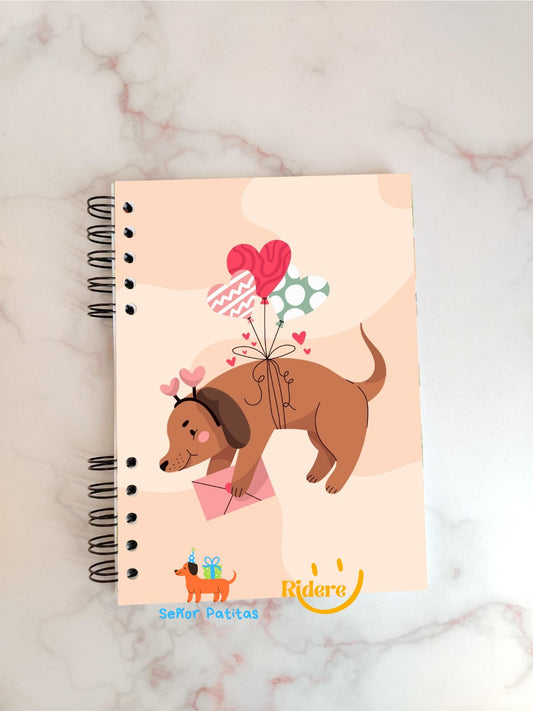 Anotador Perro Salchicha San Valentín